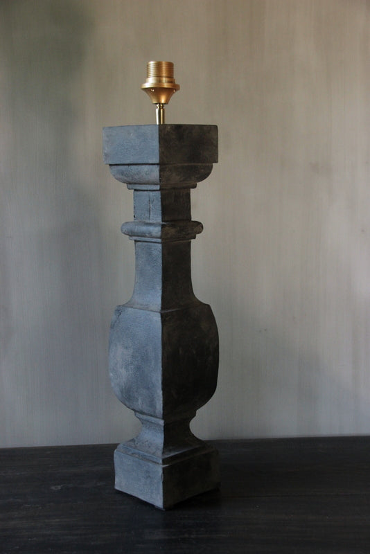 Antraciet houten lampvoet