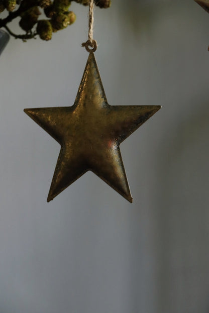 Kerstster goud 15,5cm