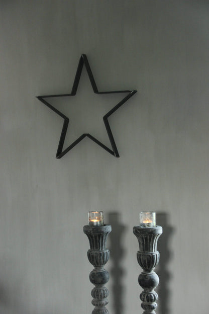 Stalen ster 50cm aan de muur